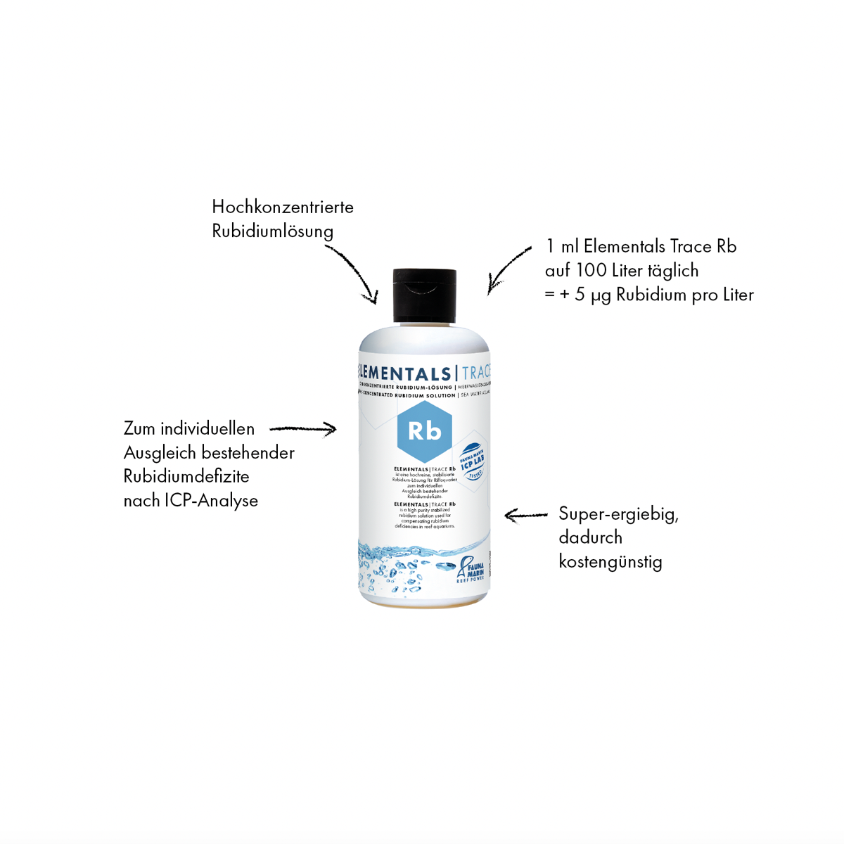 Fauna Marin Elementals Trace Rb - Rubidium - 250 ml
