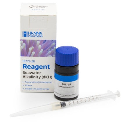 HANNA Instruments Reagenzien für HI772 Alkalinität (Meerwasser) (0,0 bis 20,0 dKH) 25 Tests