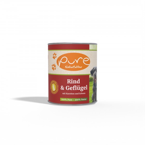 Menù per cani CLASSIC manzo e pollame lattina da 800g 